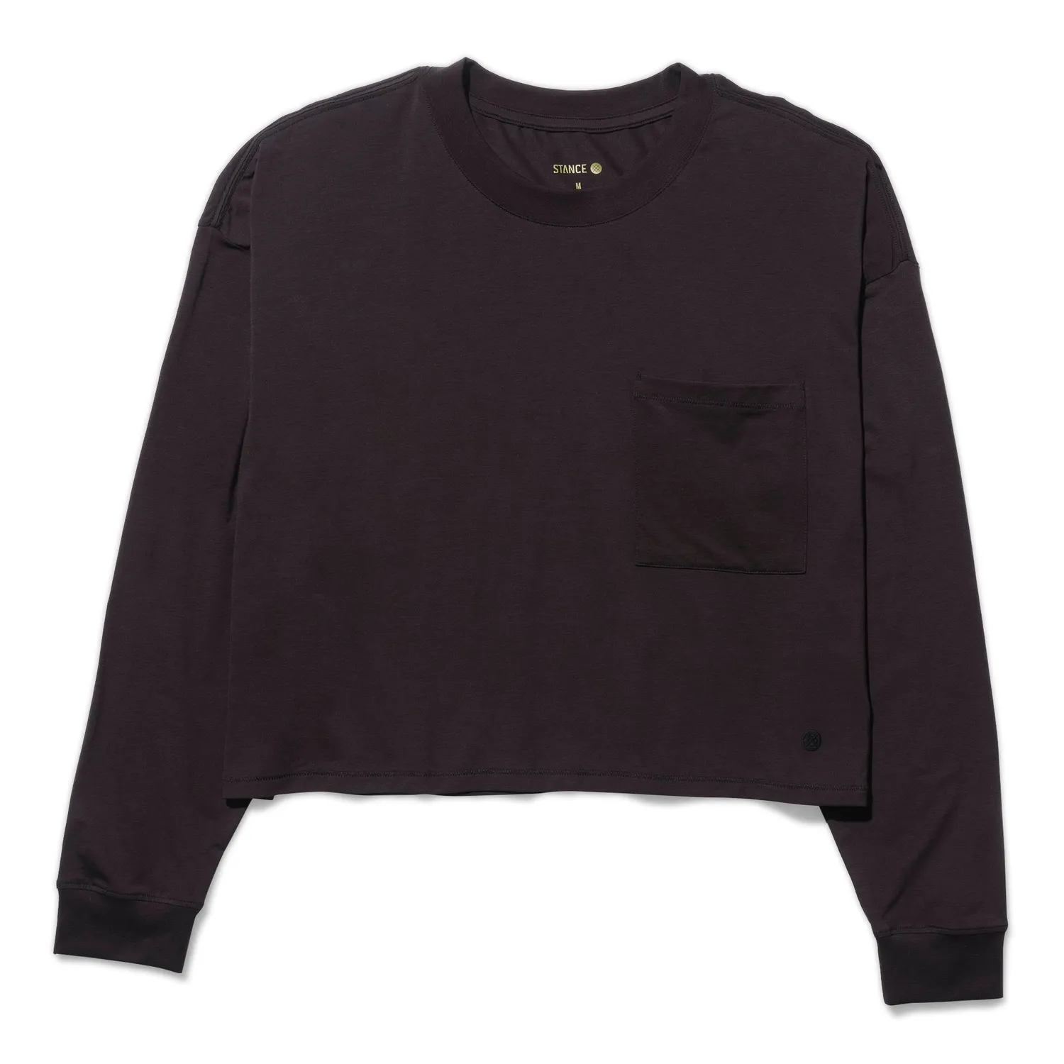 Stance Lay Low Boxy langærmet t-shirt sort dame