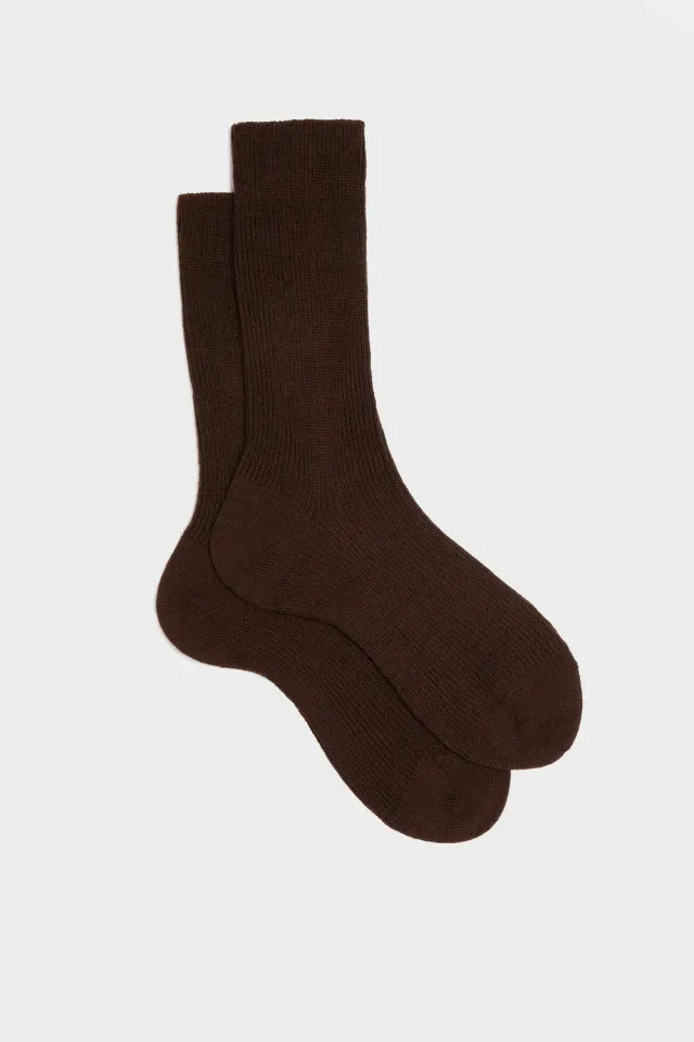 Bresciani Michela damestrømper moka uld half calf