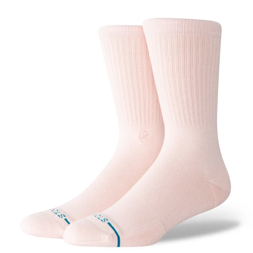 Stance Icon crew strømper pink medium støtte