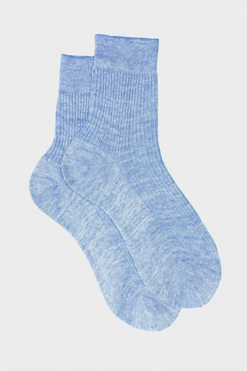 Bresciani Essentials Sara damesokker cerulean hør