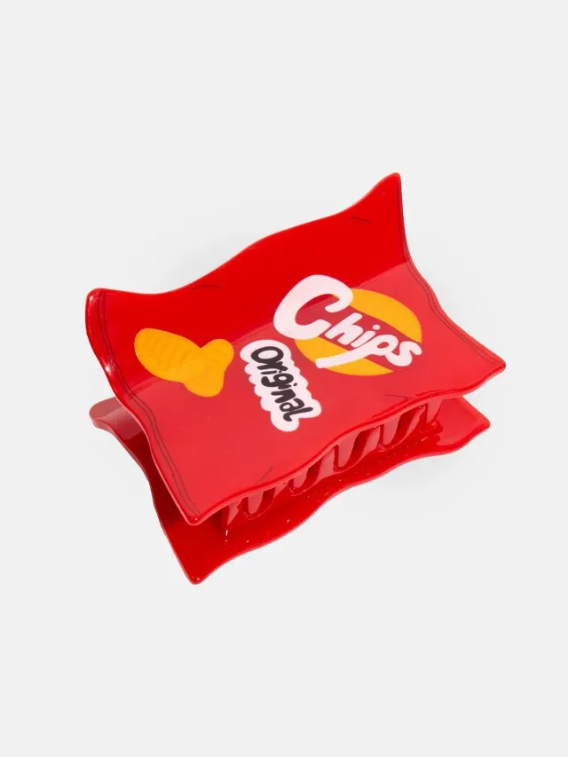 Eat My Socks Red Chips hårklemme acetat