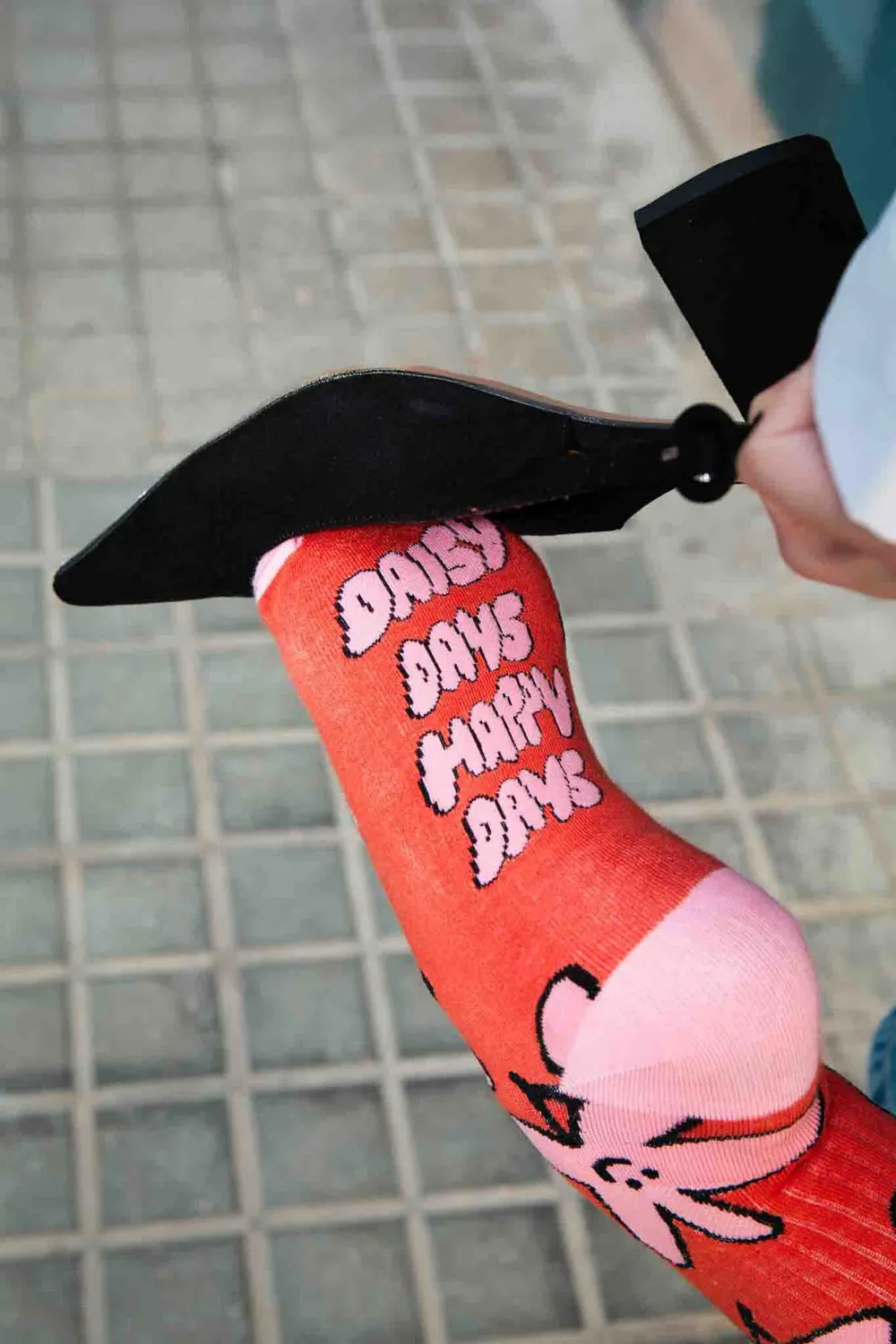 Eat My Socks Daisy strømper marguerit 1 par bomuld