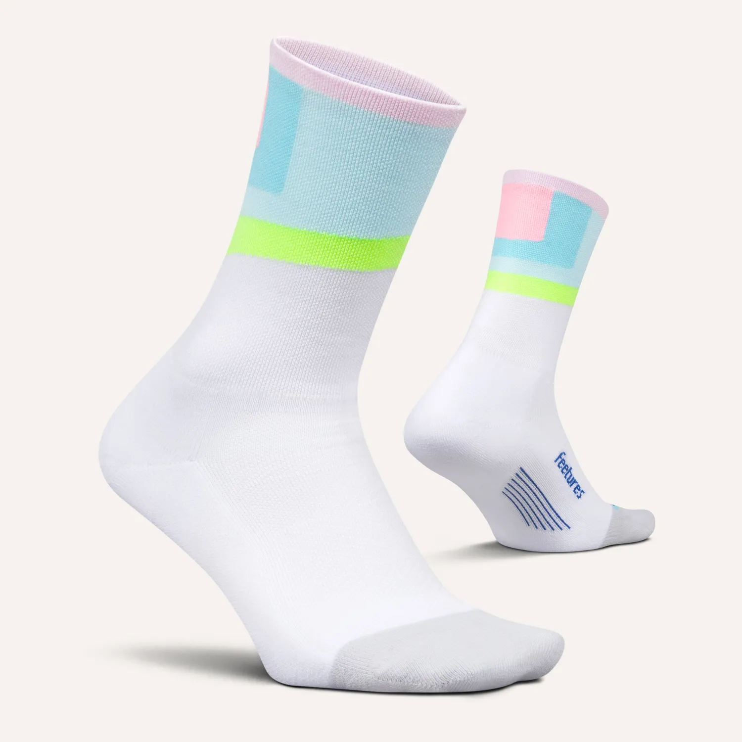Feetures Elite Light Cushion Mini Crew løbesokker Candy Court