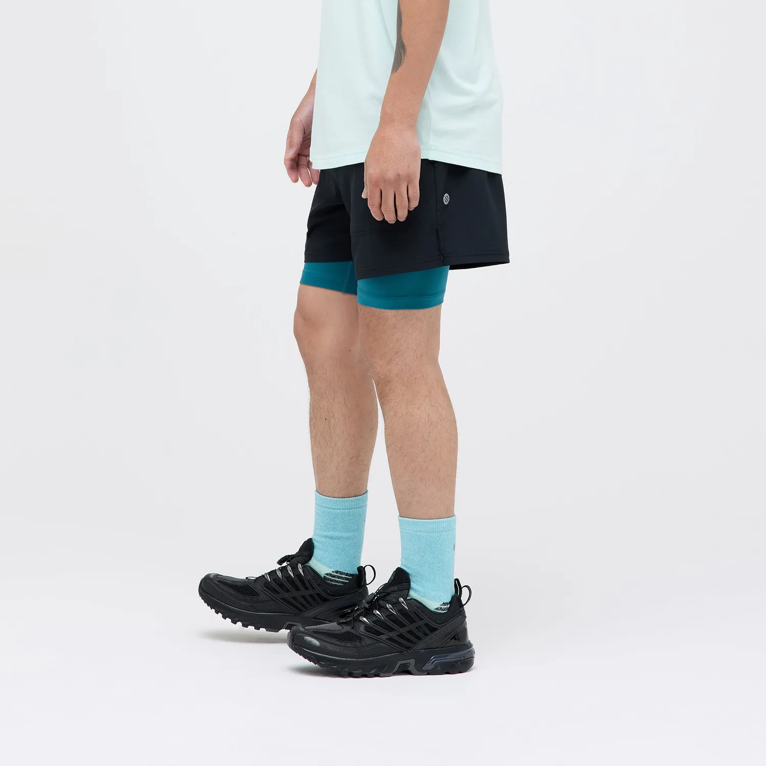 Stance Strike Run løbeshorts sort 5 tommer uden foer