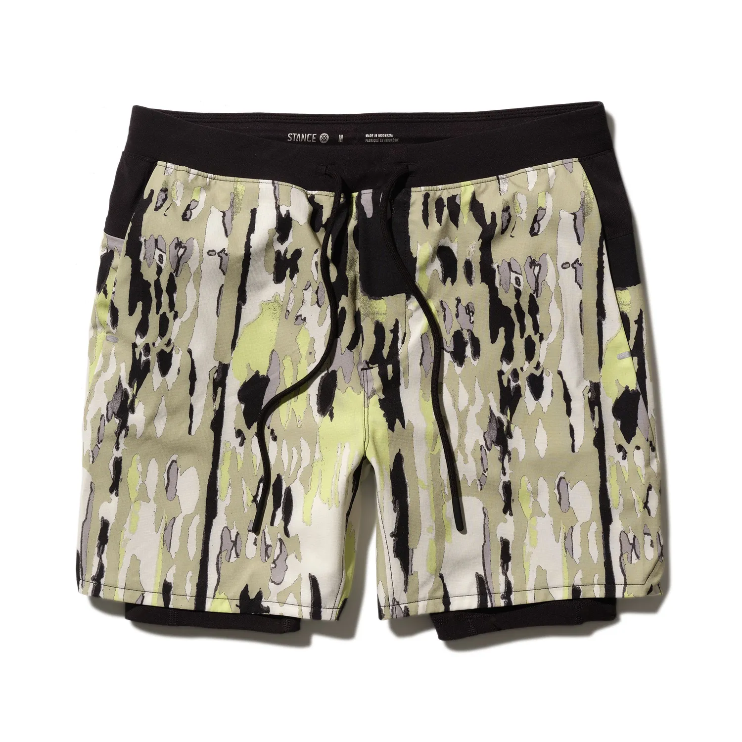 Stance Flux Performance shorts green camo liner