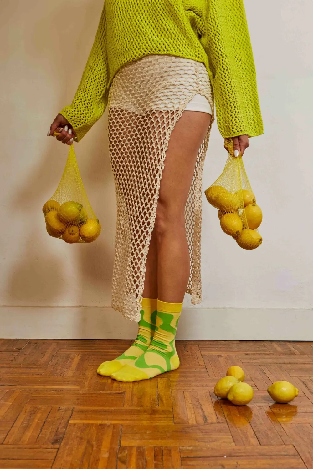 Eat My Socks Fresh Lemons sokker 2 par bomuld
