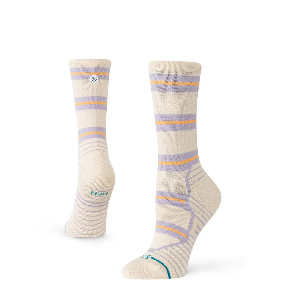 Stance Beam Stripe crewsokker oatmeal medium polstring