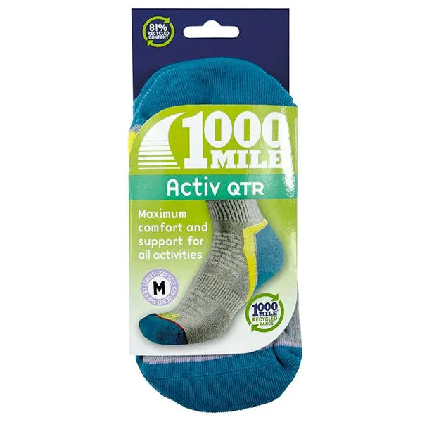 1000 Mile 1478 Activ quarter løbestrømper genbrug