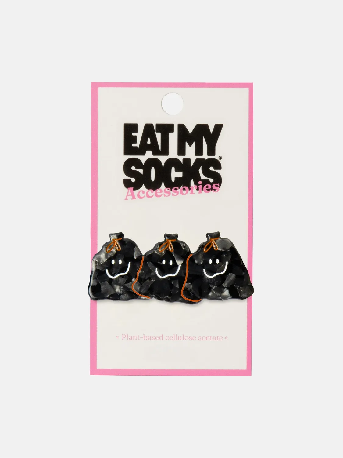 Eat My Socks Trash Bag Hair Clip hårspænde acetat