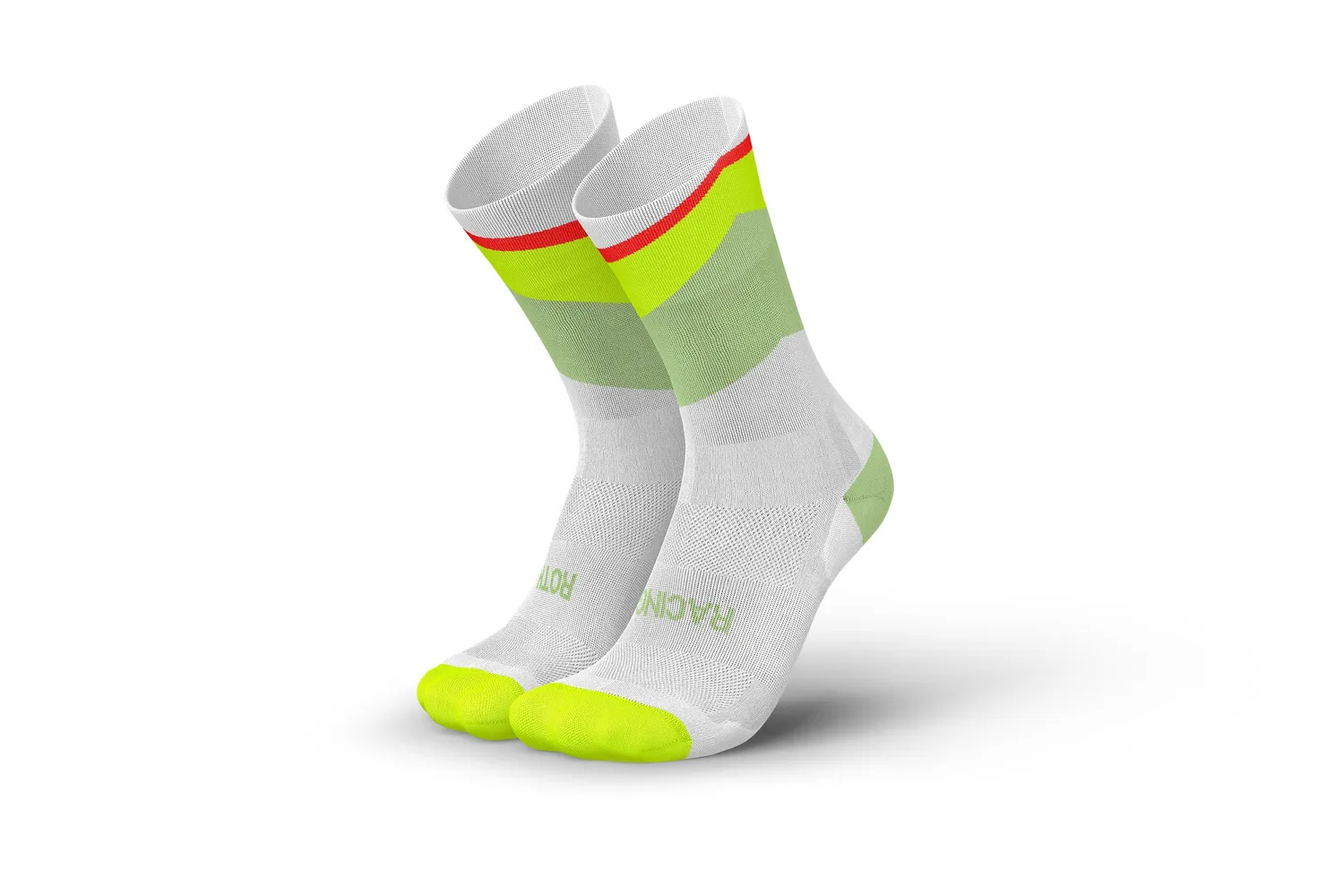 Incylence Ultralight Challenge Roth V4 Canary Lime løbesokker