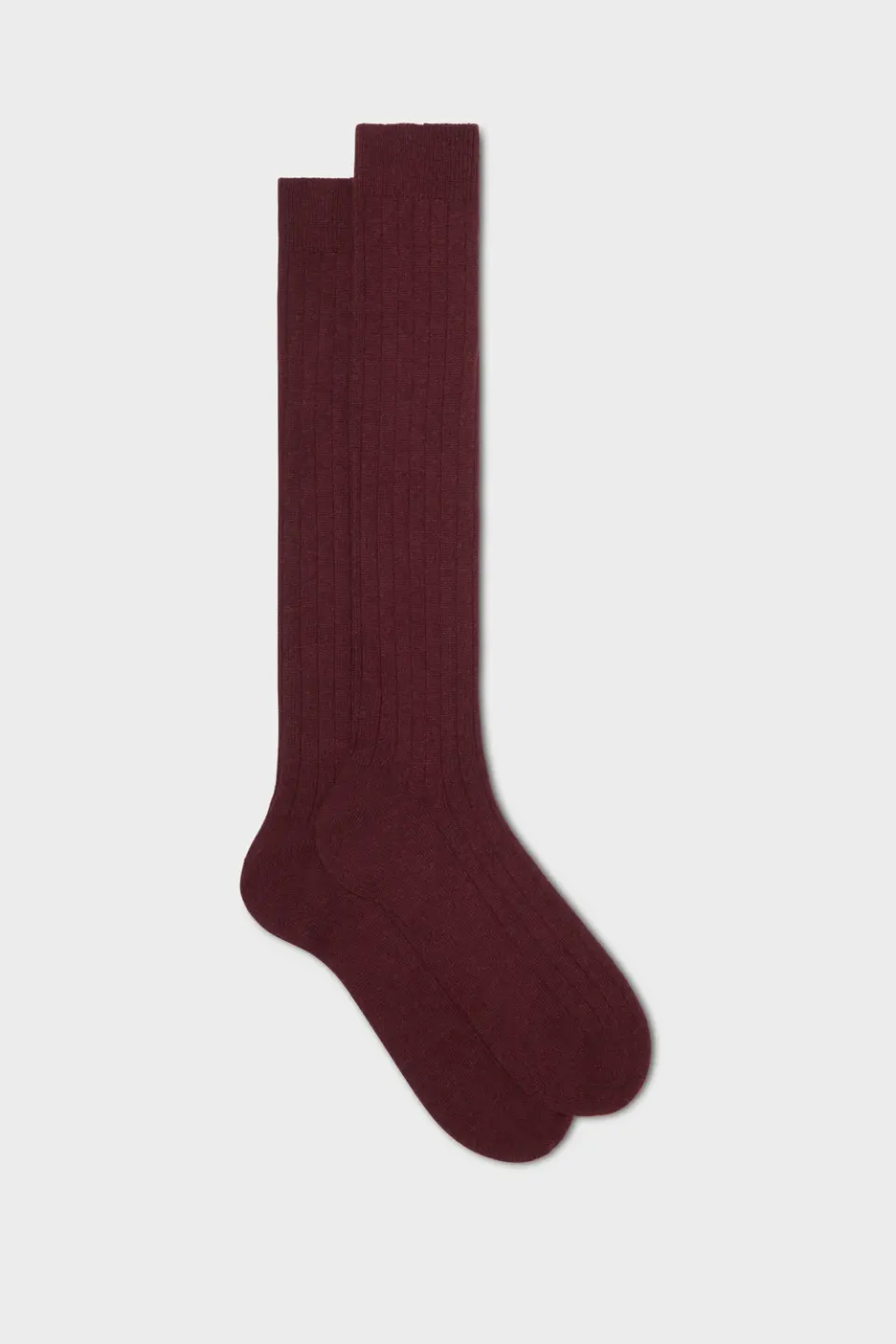 Bresciani Campidoglio cashmerestrømper bordeaux