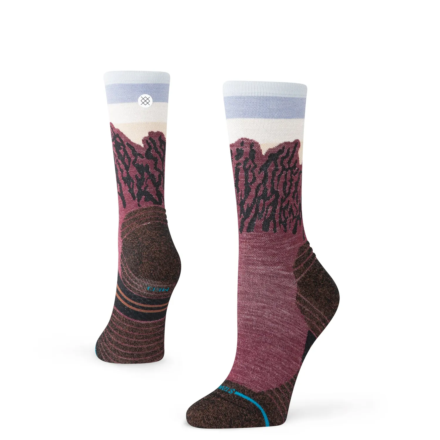 Stance Ridge Light Crew Strømper vinrød