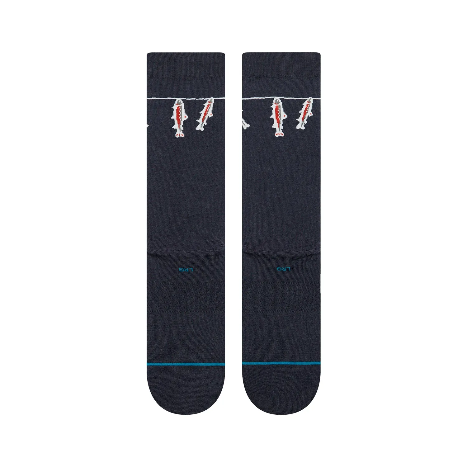 Stance Gone Fishin crew sokker Navy lette