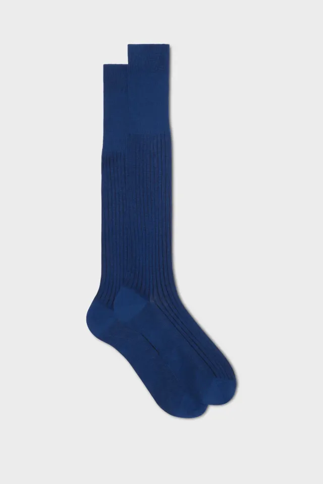 Bresciani Essentials Mario her restrømper bluette-black bomuld