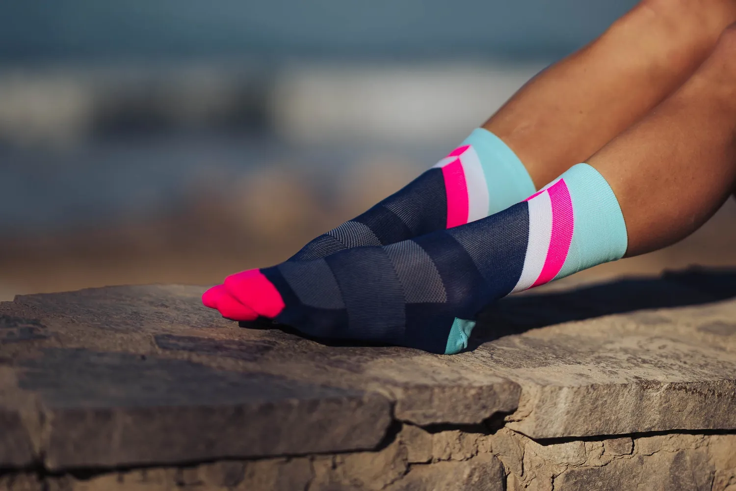Incylence Ultralight Apex løbestrømper navy mint åndbar