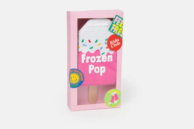 Eat My Socks Frozen Pop Strawberry børnesokker i bomuld