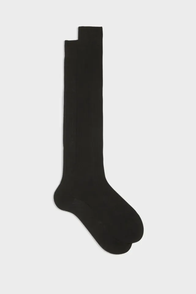 Bresciani Essentials Cesare strømper sort bomuld