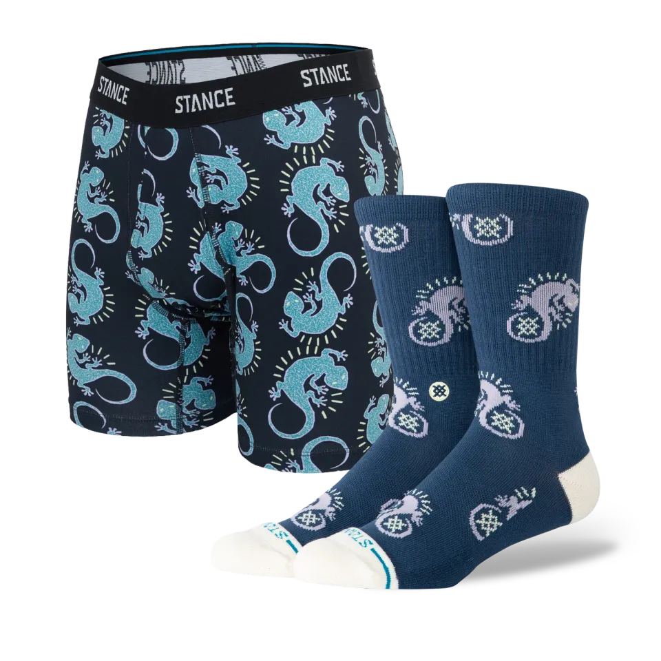 Stance Gecko boxershorts og crewsokker 2-pak lilla medium