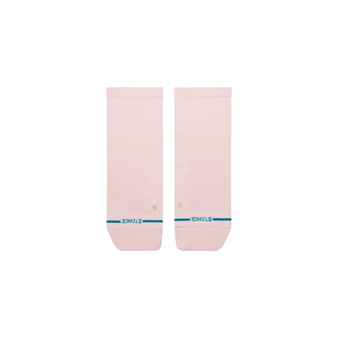 Stance Solid Light Quarter løbestrømper pink let