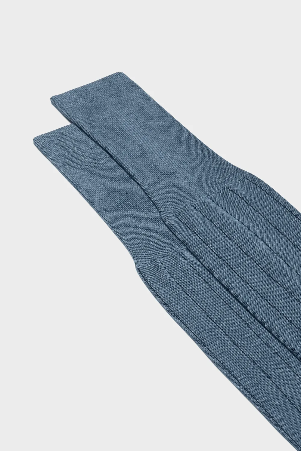 Bresciani Essentials Leone herresokker mid blue nålestribet