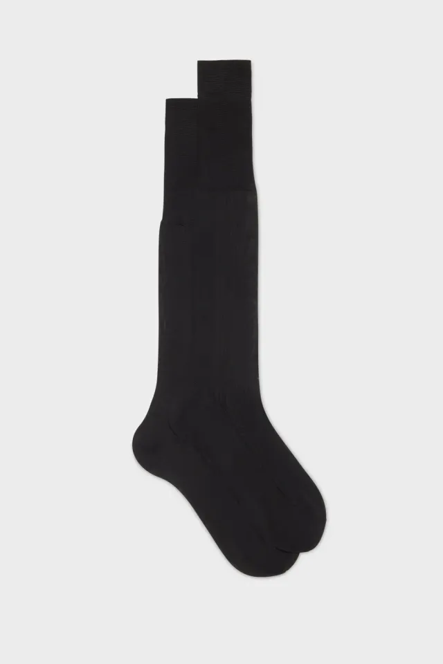 Bresciani Celio strømper sort silke herre