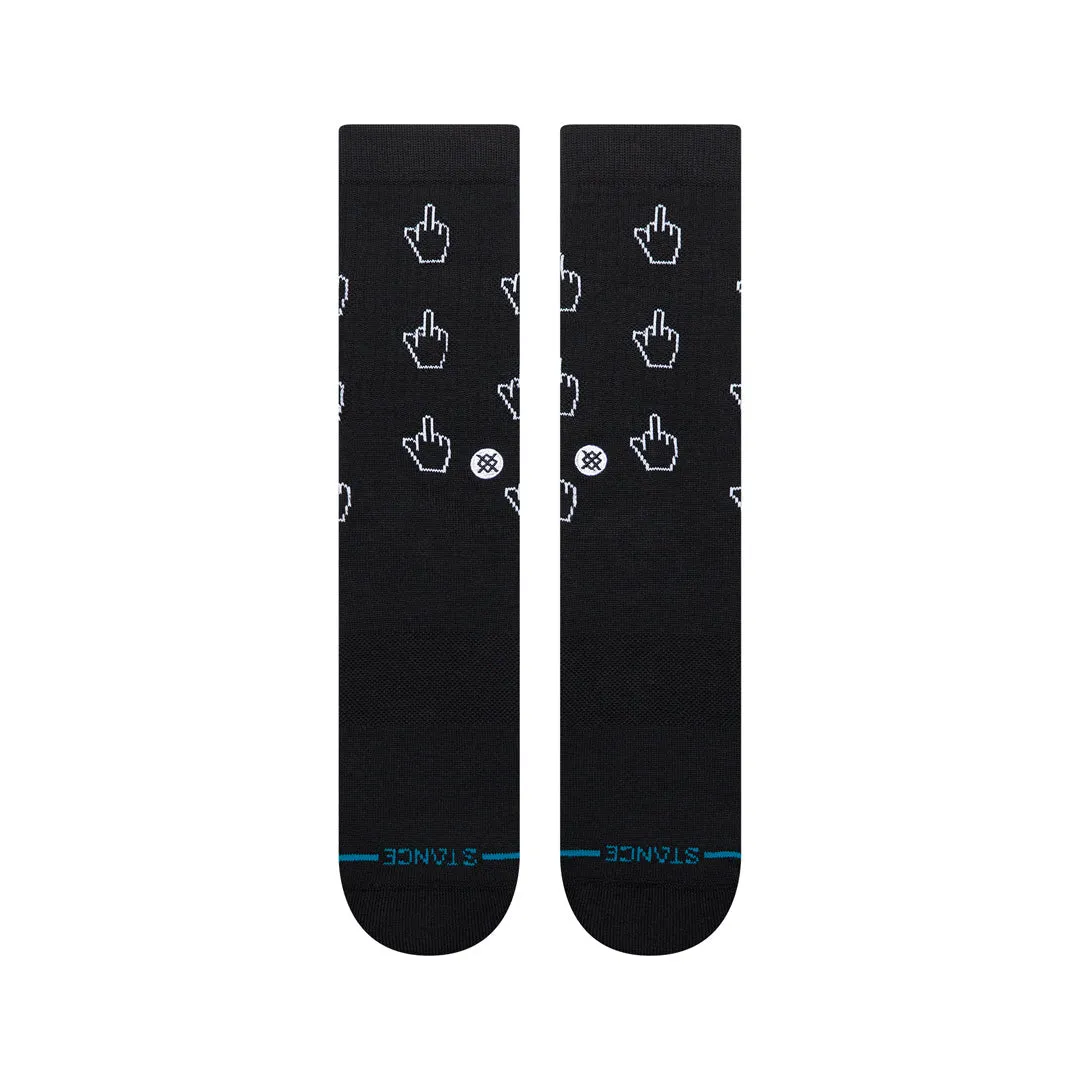 Stance Cursor Crew strømper sort bomuld