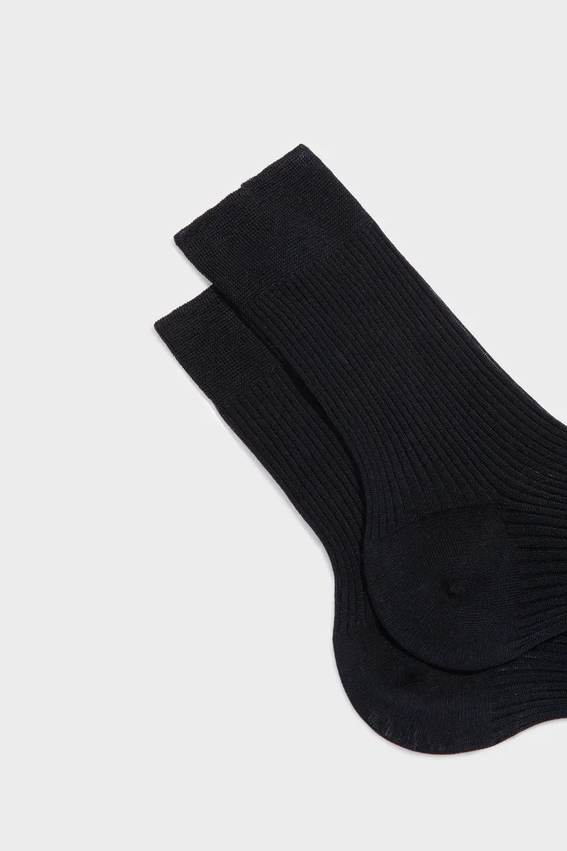 Bresciani Gaia strømper navy bomuld