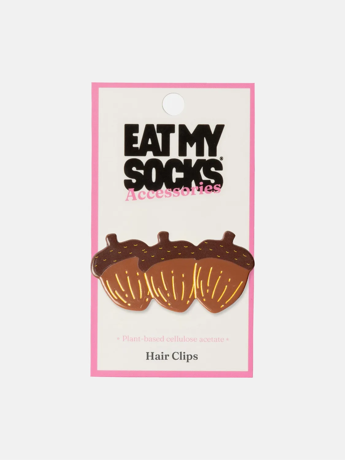 Eat My Socks Hazelnut hårklemme acetat brun