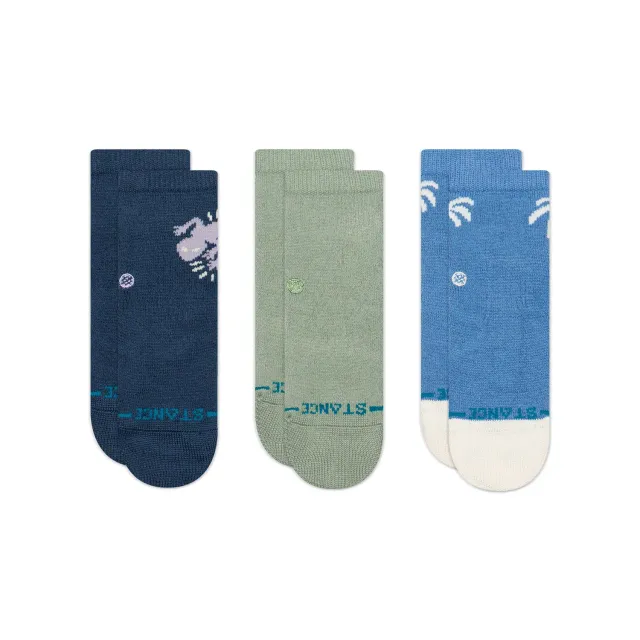 Stance Gecko Baby Toddler sokker multi 3-pak bomuld