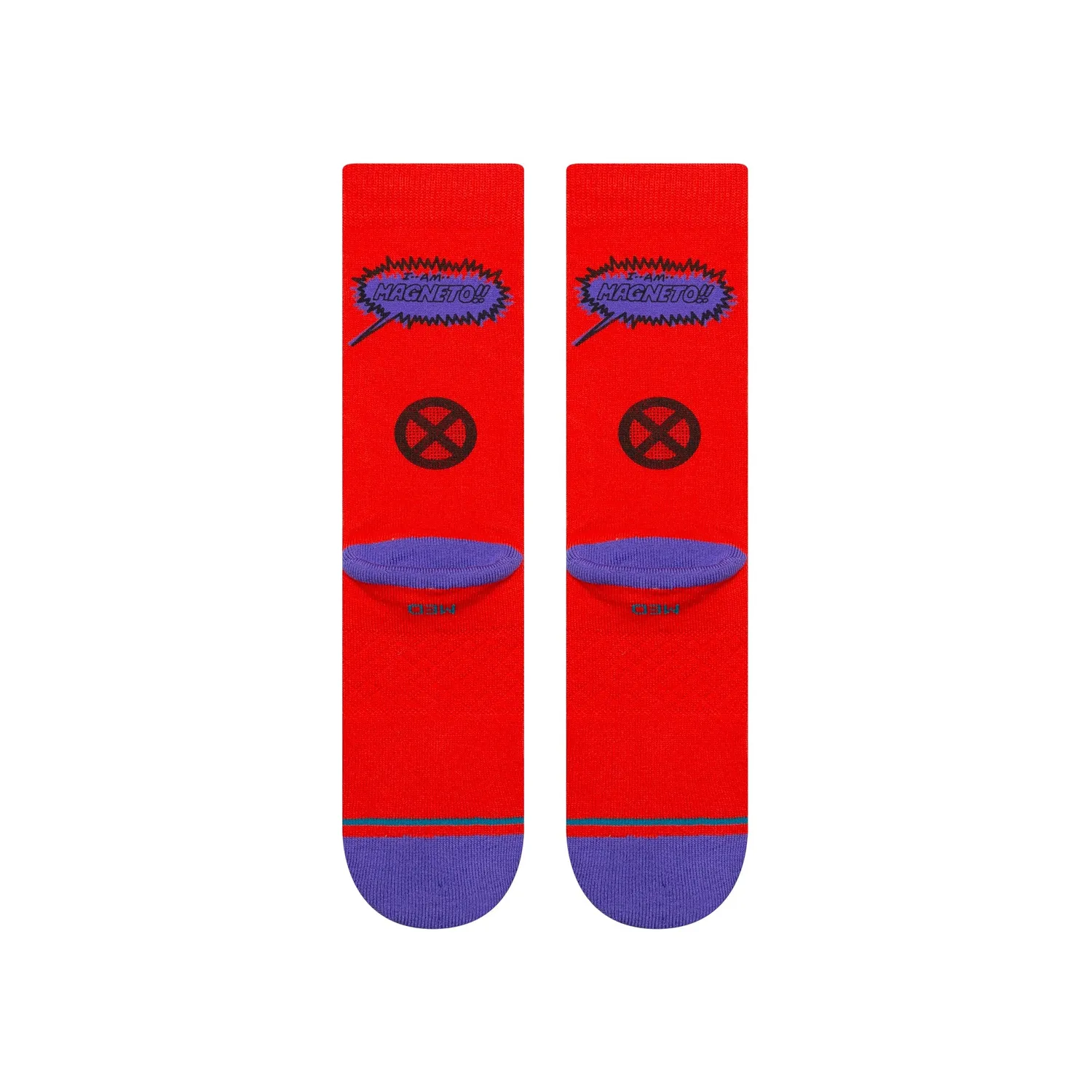 Stance Magneto Crew sokker Red Marvel bomuldsblend