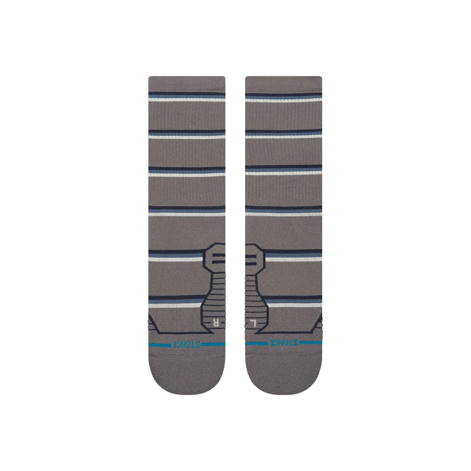 Stance Multistripe Run crew strømper grå – løbestrømper