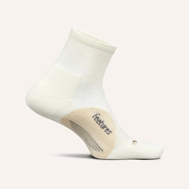 Feetures Elite Light Cushion Quarter løbestrømper linen 1 par