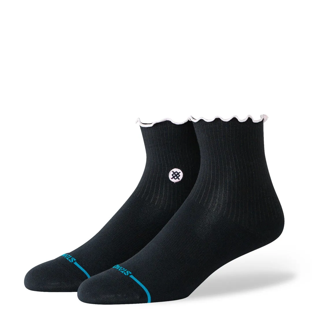 Stance Pop Ruffle Icon quarterstrømper sorte