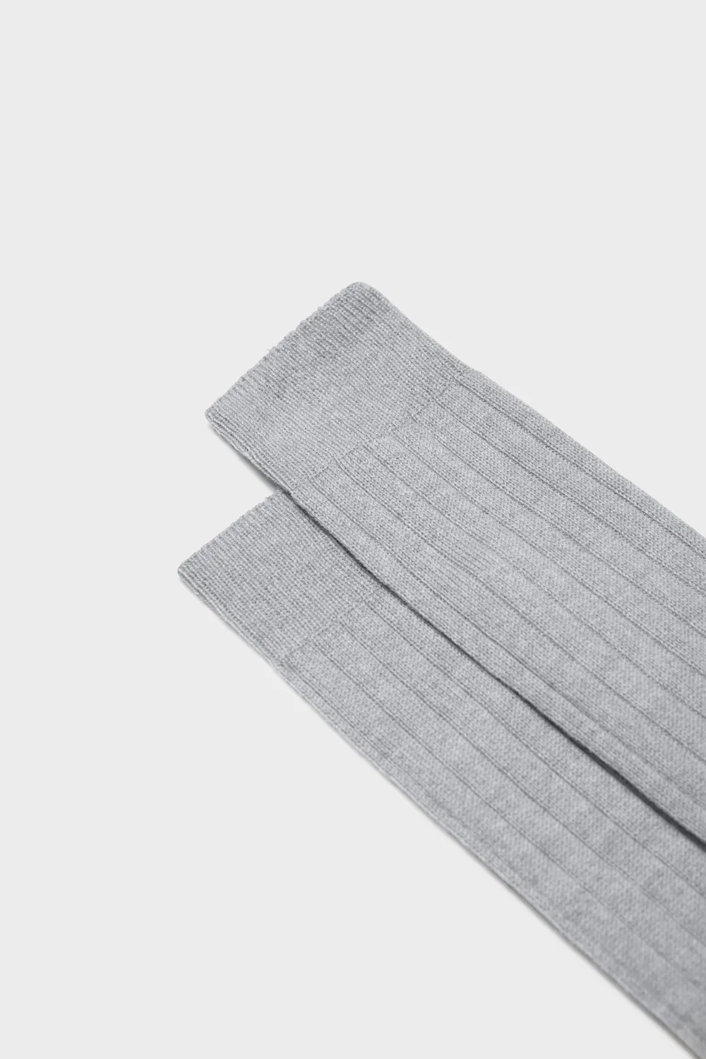 Bresciani Essentials Lupo strømper light grey uld rib