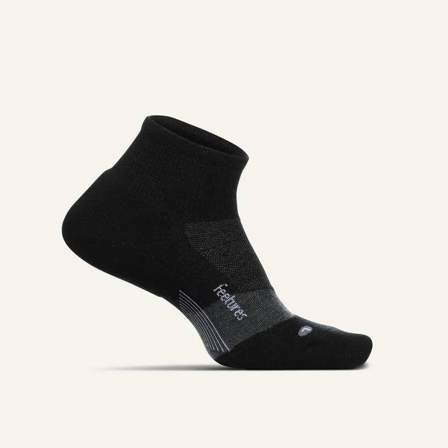 Feetures Merino 10 Cushion Quarter sokker charcoal uld