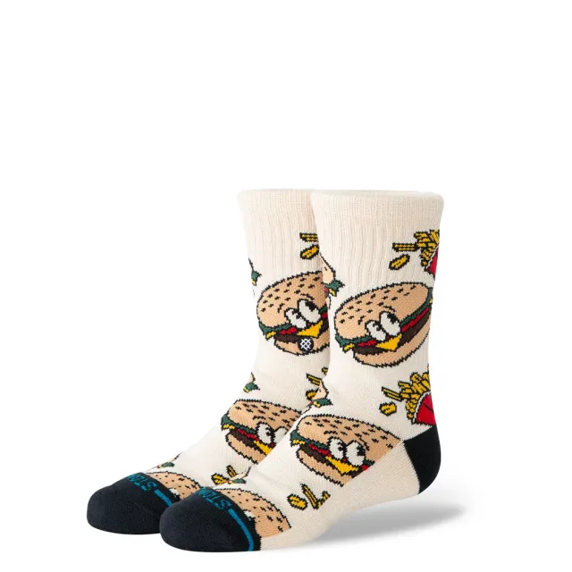 Stance Kids Combo Meal Crew børnestrømper tan åndbar