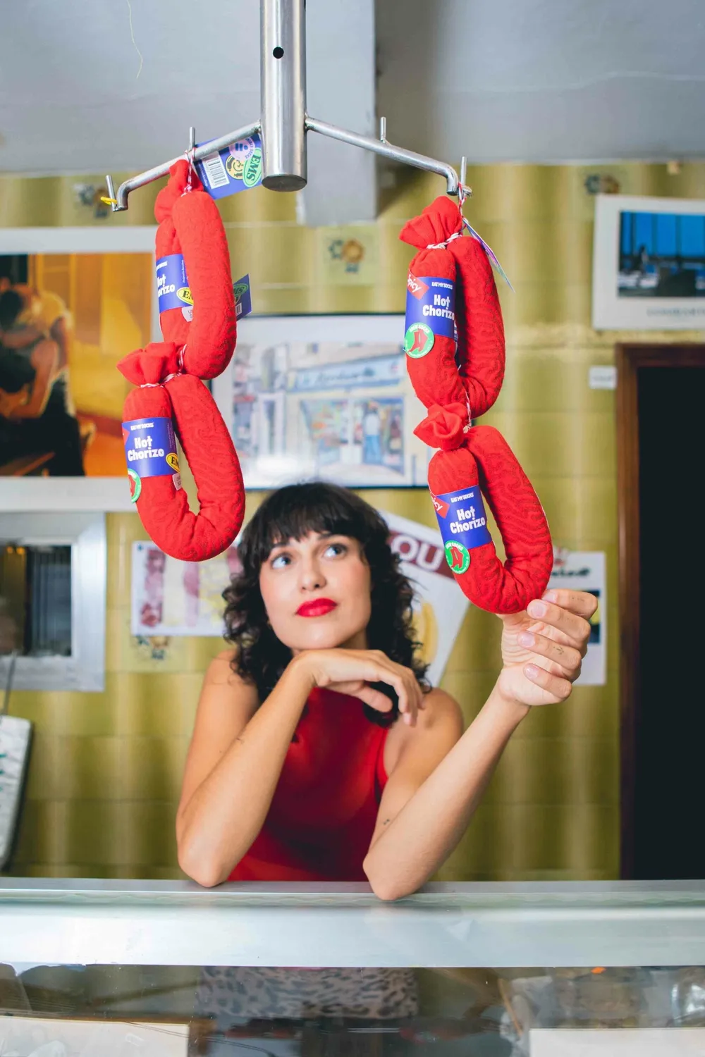 Eat My Socks Hot Chorizo sokker rød bomuld