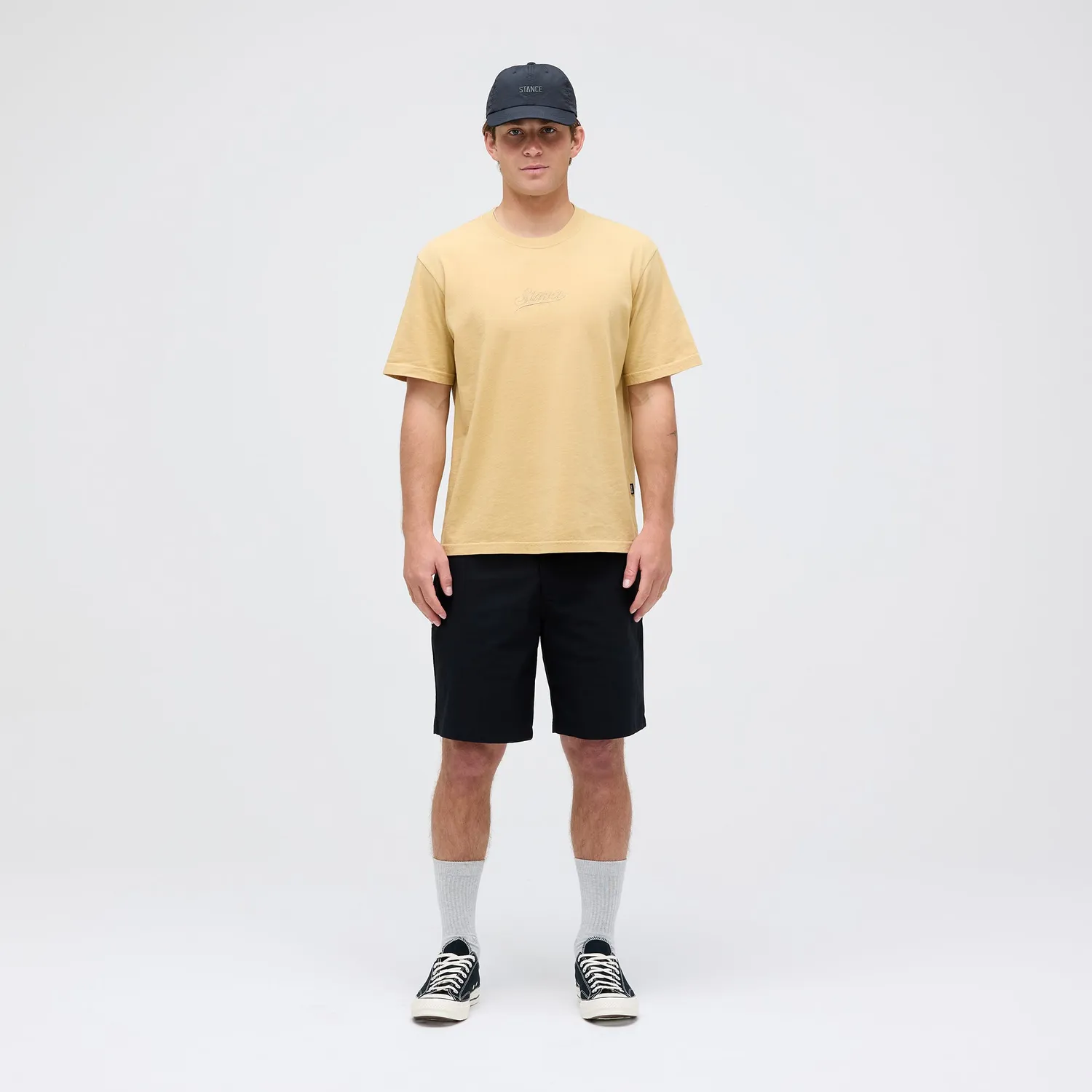 Stance Studio Organic Cotton Tee khaki relaxed