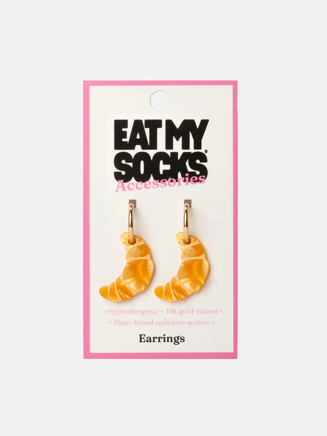 Eat My Socks Croissant øreringe forgyldt stål