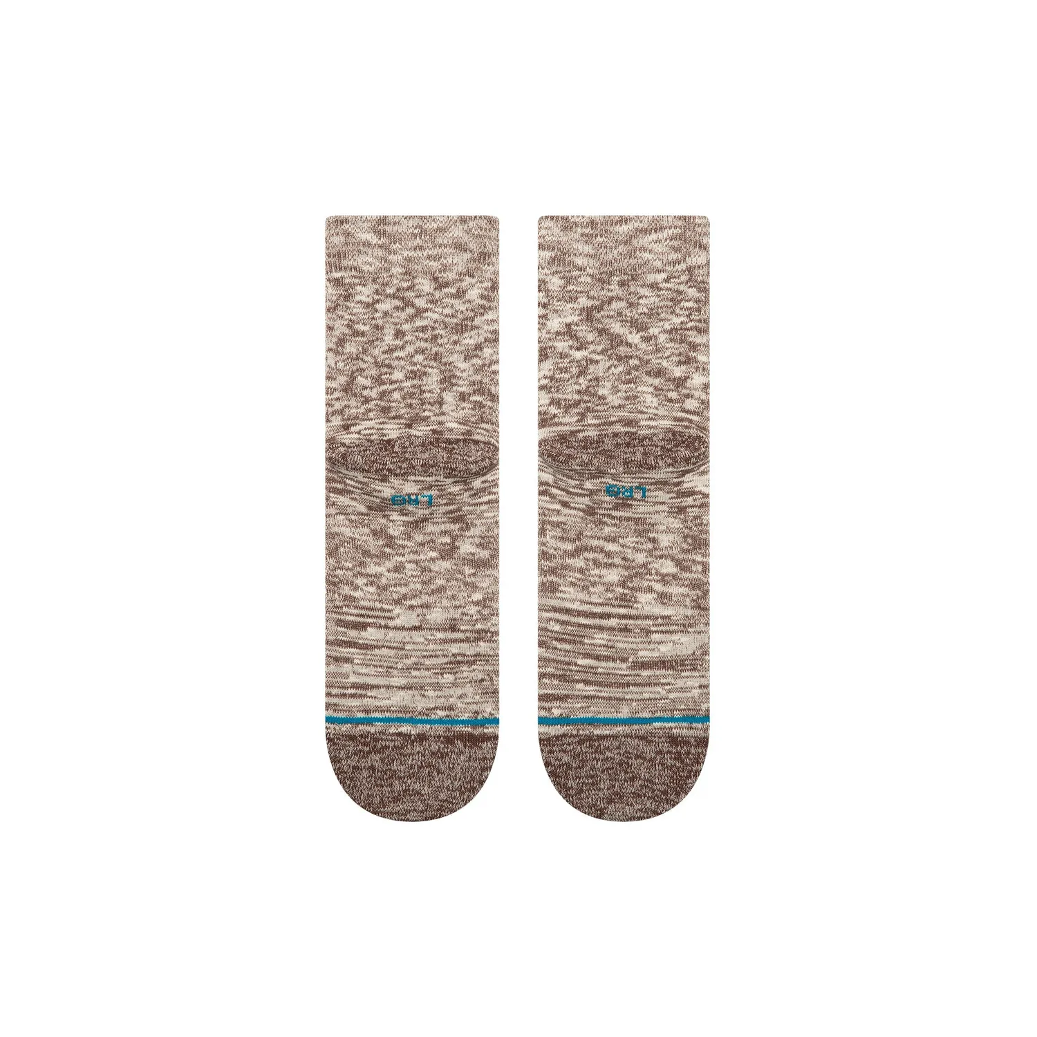 Stance Slub Quarter strømper brun bomuld struktur