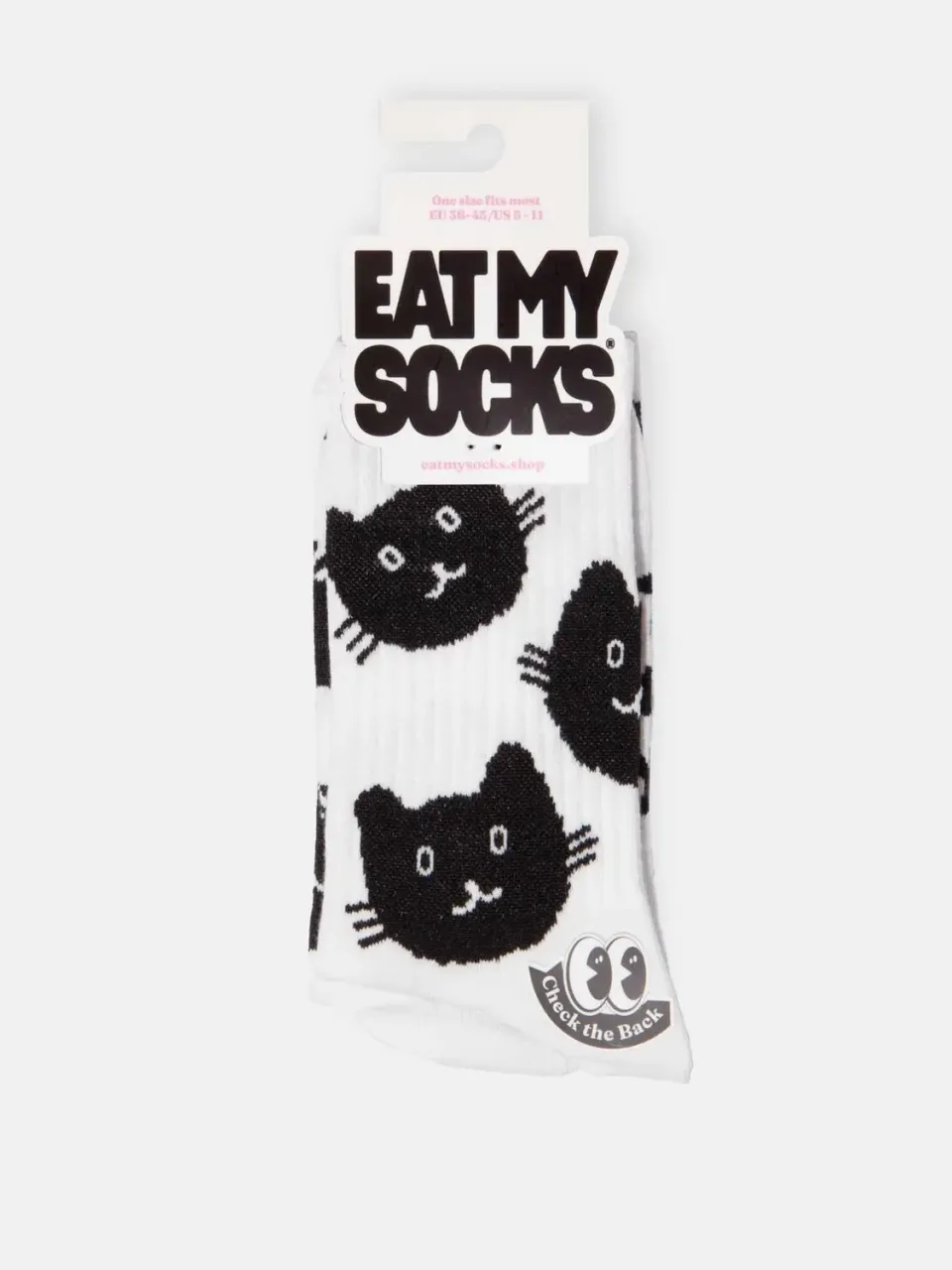 Eat My Socks Cat Flat-Pack sokker 1 par kat