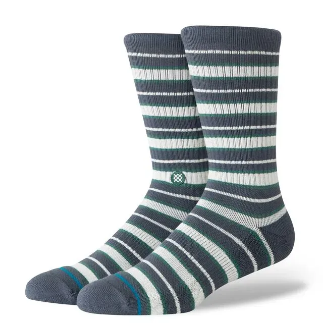 Stance Signature Stripe crewstrømper turbulence bomuld