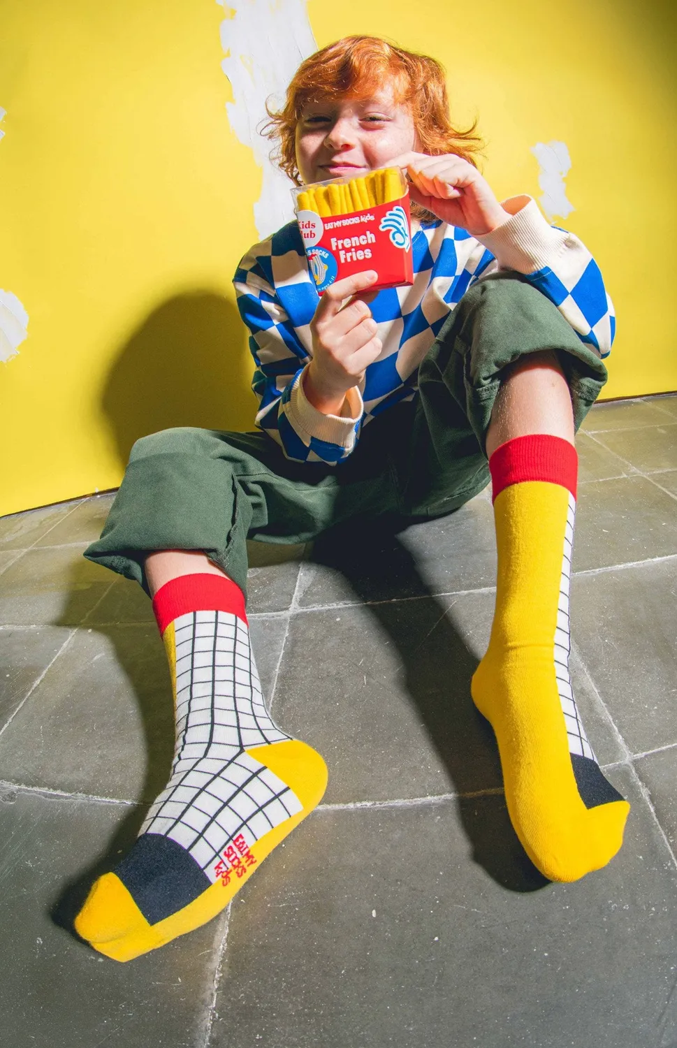 Eat My Socks French Fries børnestrømper 1 par bomuld